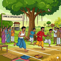 Lime and Spoon Race (Male) හැන්ද මත දෙහි ගෙඩිය තබාගෙන දිවීම